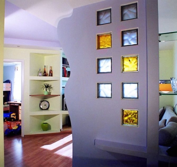 (55 photos) Blocs de verre à l'intérieur de l'appartement photo