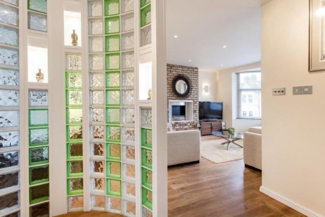 (55 photos) Blocs de verre à l'intérieur de l'appartement photo
