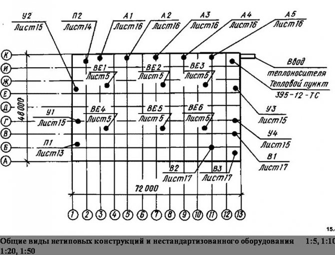 Axonometrisches Diagramm von Heizung und Lüftung