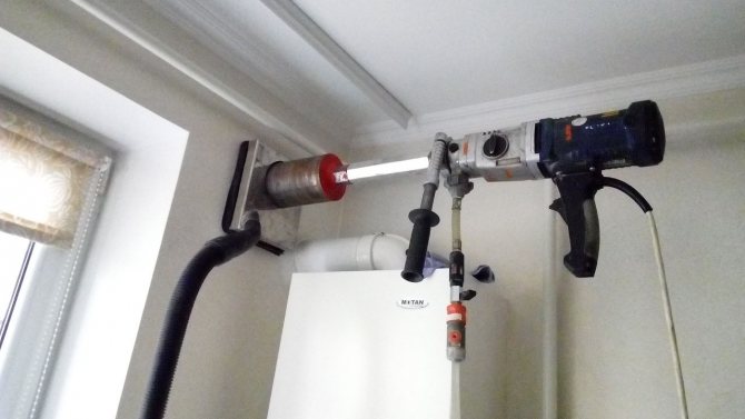 Forage au diamant pour la ventilation