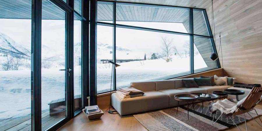 Fenêtres en aluminium pour une maison privée