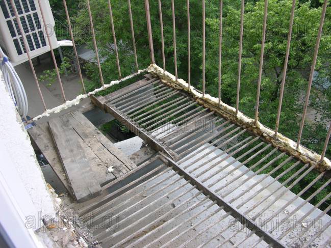 treillis de renfort sur le balcon