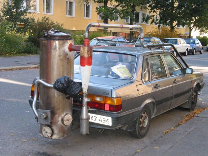 Auto auf Gasgenerator