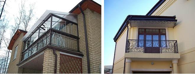 Balkone in Privathäusern