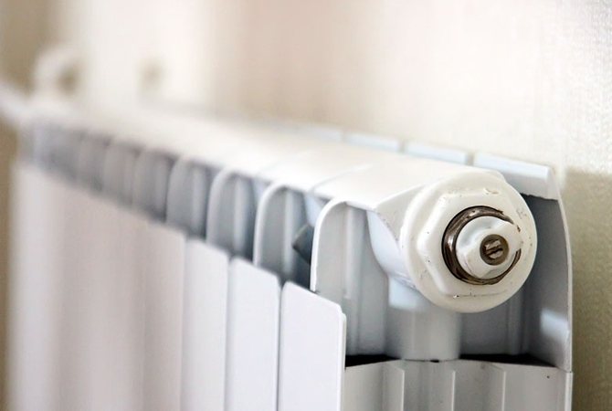 Bateria de aquecimento na varanda
