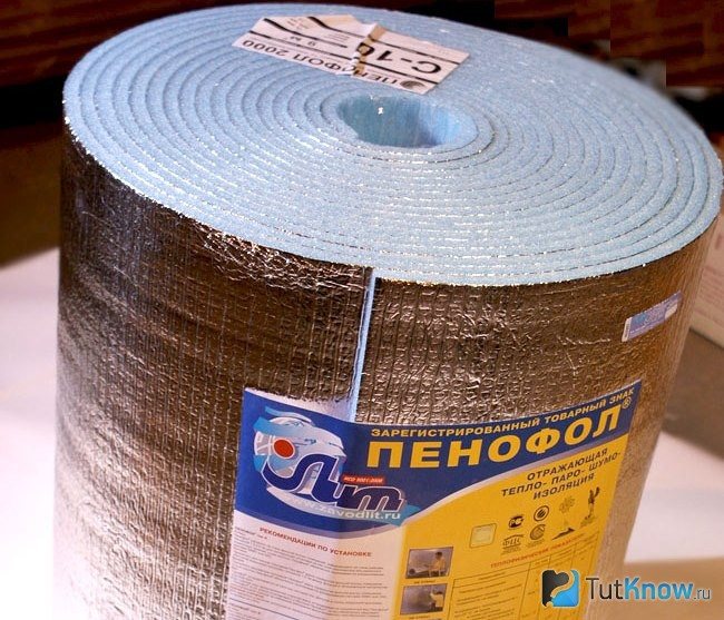 How to glue penofol to concrete on the ceiling