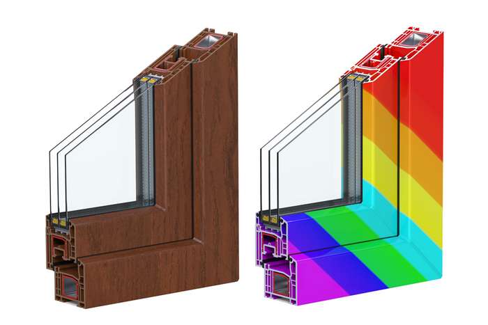 Châssis de fenêtre coloré pour installation dans un appartement