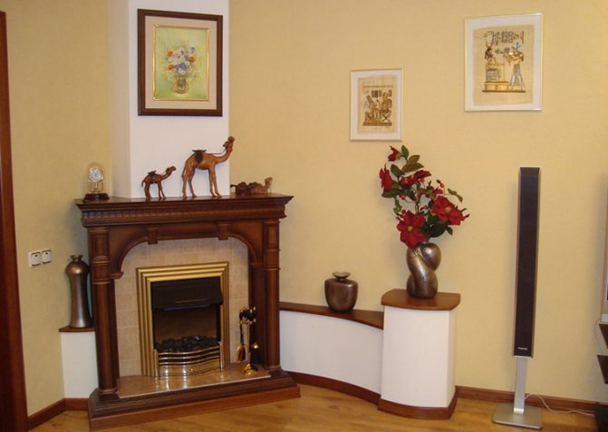 decoração de lareira