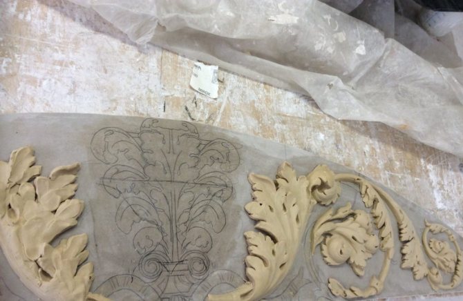 Lareira de gesso decorativa faça você mesmo, uso de moldagem de gesso