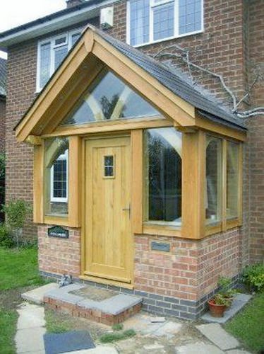 Conception du vestibule d'entrée dans une maison privée (67 photos): projets de fenêtres à double vitrage et polycarbonate, conception de châssis froid d'un chalet