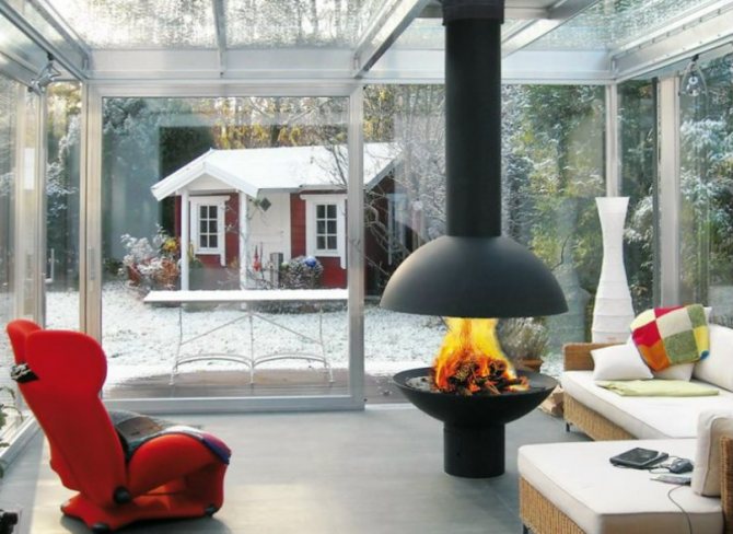 Foyer au bois pour chauffage par zone