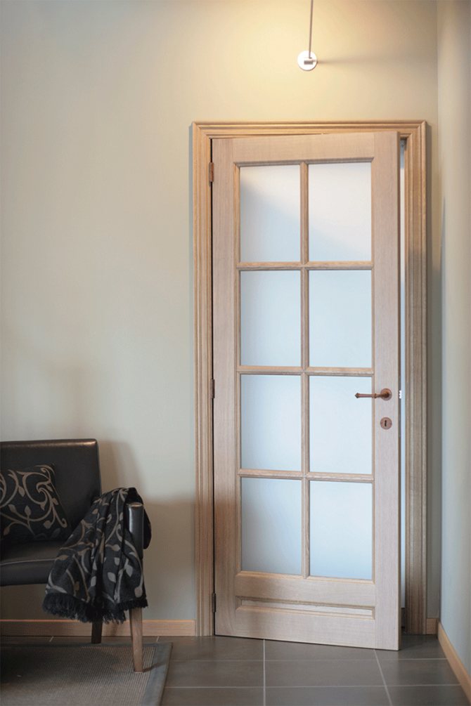 portes intérieures avec verre triplex
