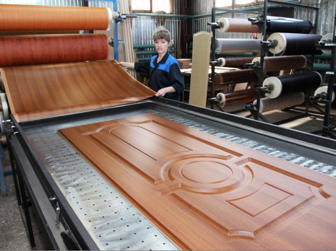 Portes recouvertes de film PVC