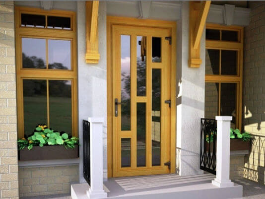 portes d'entrée extérieures en PVC métal plastique