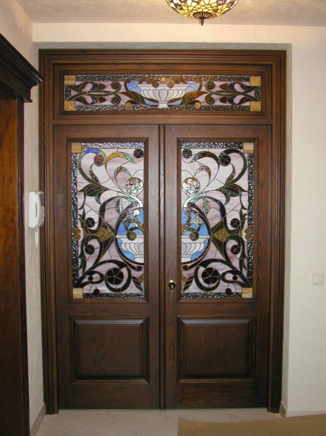porte vitrail