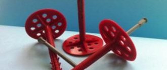 cheville pour isolation thermique avec un clou en plastique