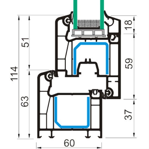 Profils Envin Rus ENWIN 60/4 QUADRO.