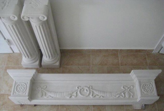 lareira de gesso falso