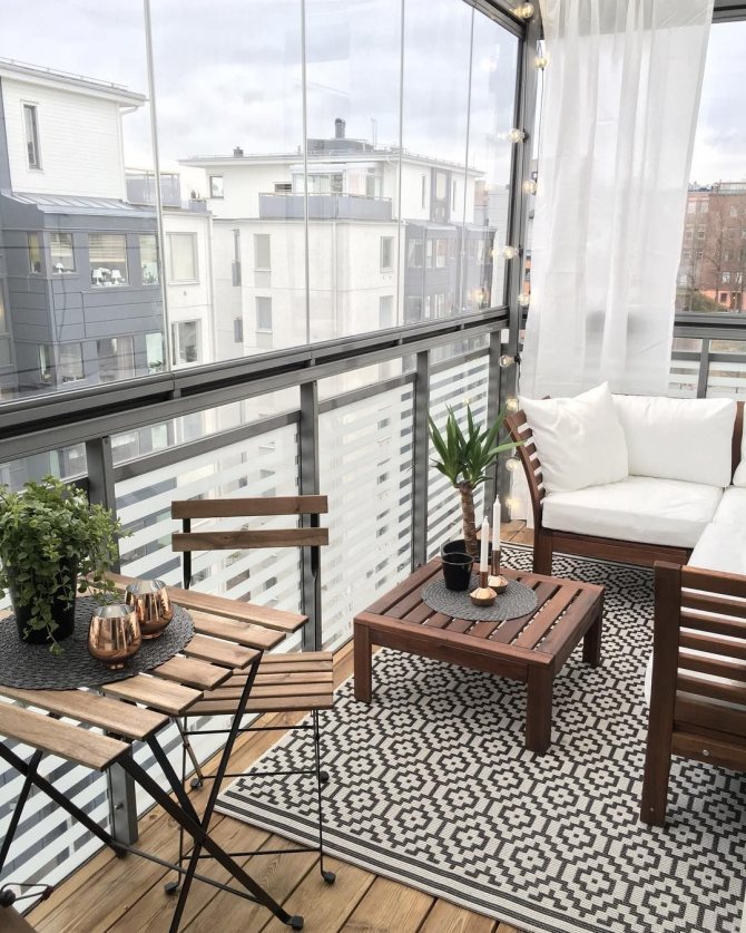 Photo numéro 4: Création d'un coin salon sur le balcon: 10 idées de détente