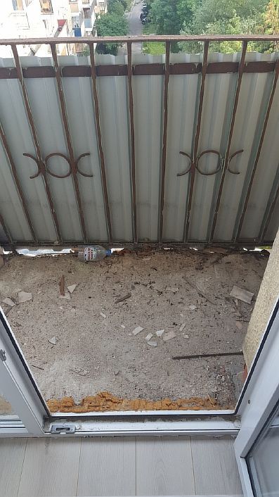 Foto - Nivelamento do piso na varanda