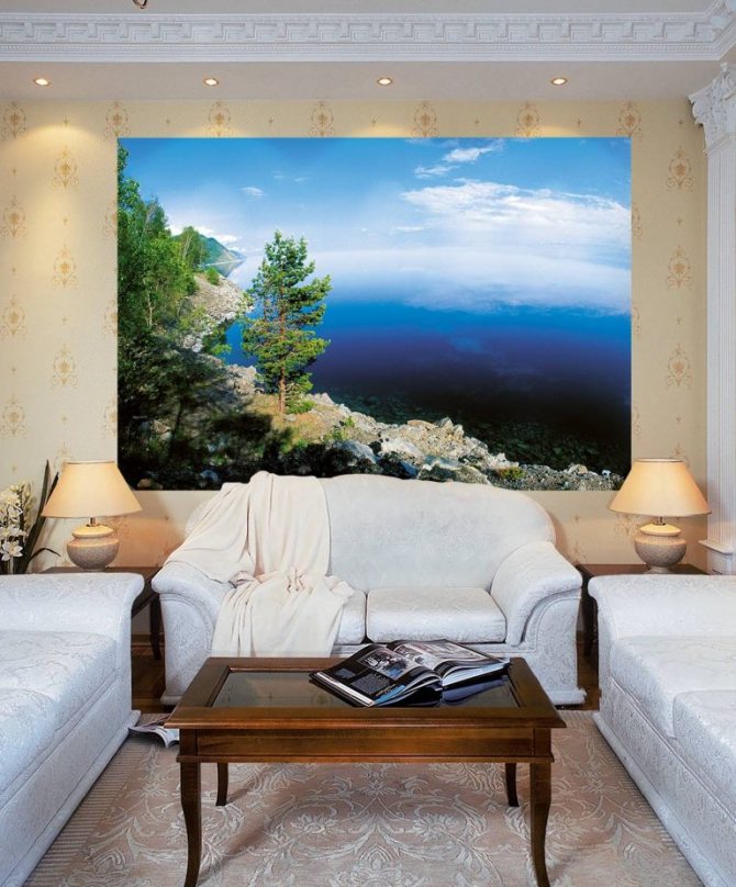 Papier peint avec l'image d'une côte rocheuse