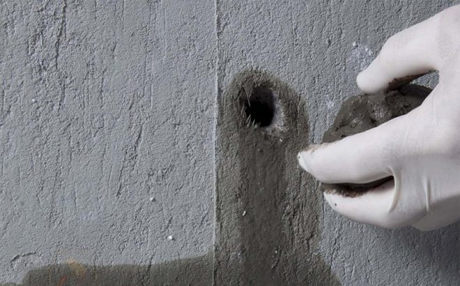 Selo hidráulico para vedação de vazamentos em concreto