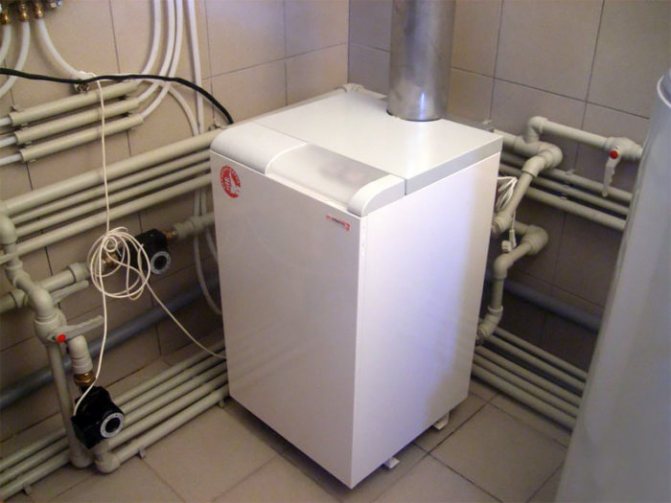 Chaudière à gaz prête à l'emploi installée dans la maison