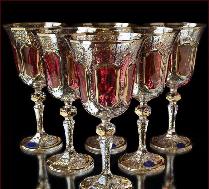 verres en cristal