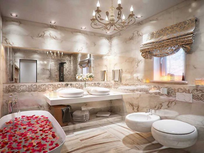 l'idée d'un design de salle de bain moderne avec une fenêtre