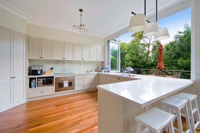 intérieur de cuisine avec fenêtre