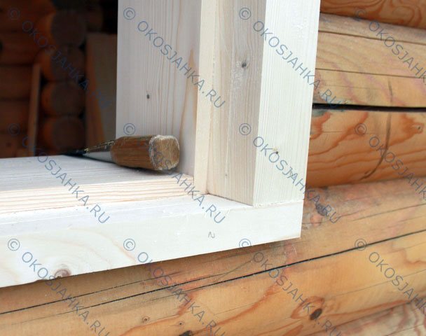Fabrication et installation d'une bûche ronde dans une maison