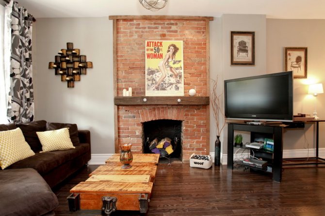 cheminée dans l'appartement