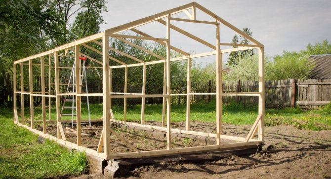 Cadre de serre en profilé de bois