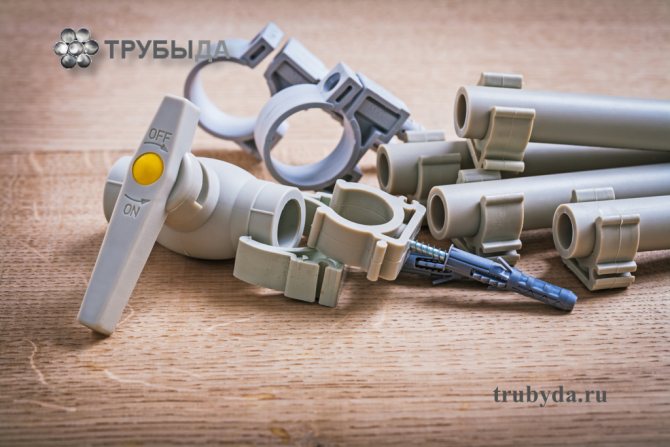 Befestigung für Polypropylenrohre