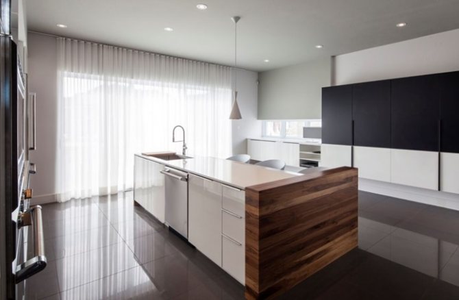 Minimalist kitchen, modern kitchen curtain ideas