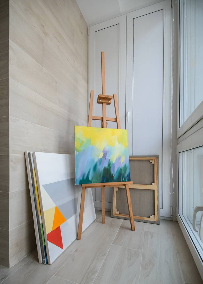 Coin salon sur le balcon: lieu de repos sans sortir de l'appartement