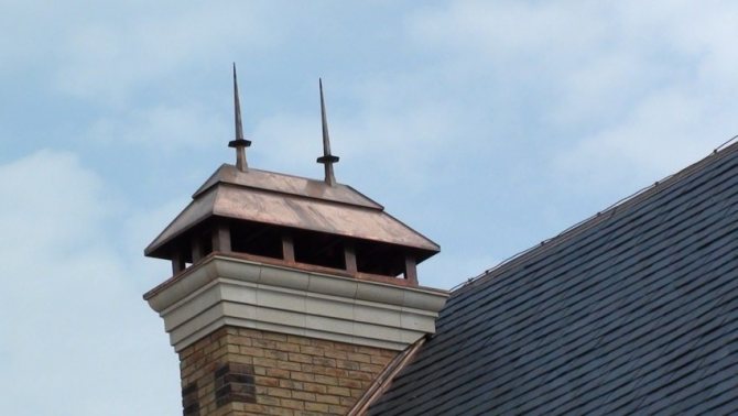 Kupferhaube für Schornstein