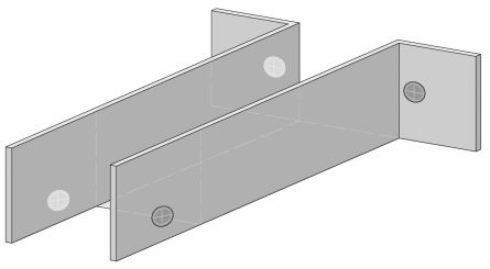 attaches sur un élément fait maison