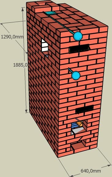 Yazlık evler için mini tuğla fırın