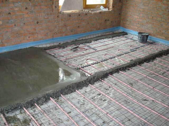mesa mínima para piso aquecido a água
