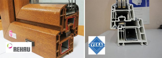 Kesitte Veka ve Rehau modelleri