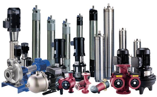 Gamme de modèles de pompes Grundfos