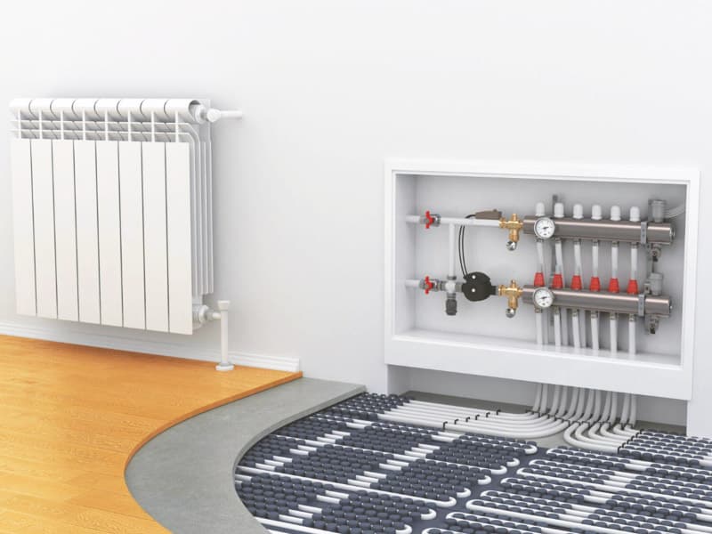 Installation de chauffage dans l'appartement