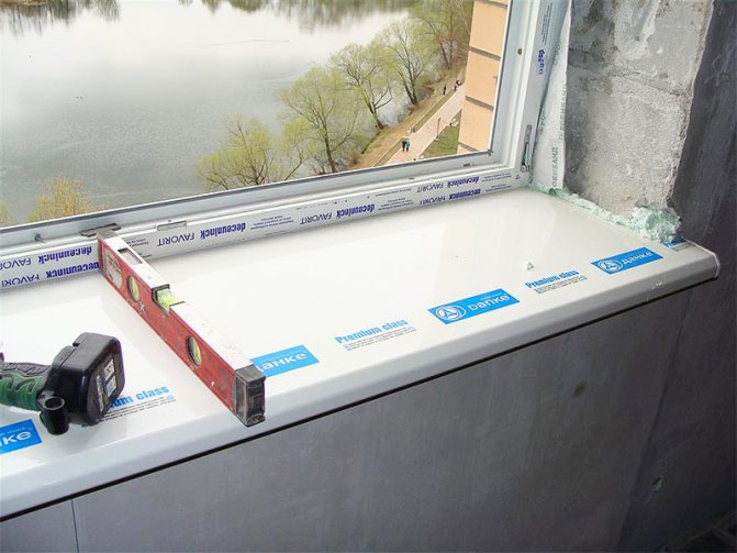 Installation de l'appui de fenêtre