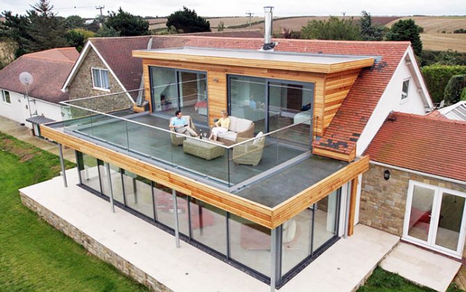 Ist es möglich, einen Balkon in ein bereits fertiges Haus (Hütte) zu bauen?