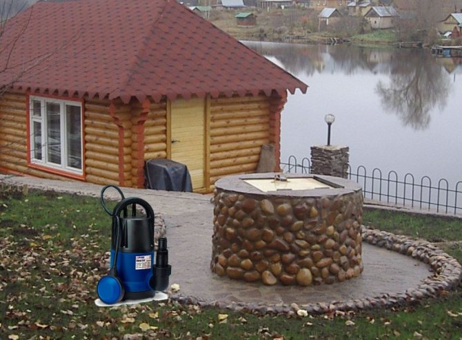 pompe d'alimentation en eau d'une maison privée à partir d'un puits