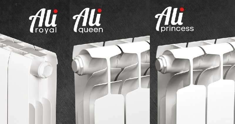 Quelques modèles de radiateurs en aluminium moulé sous pression : Sira Ali Princess, Ali Queen, Ali Royal