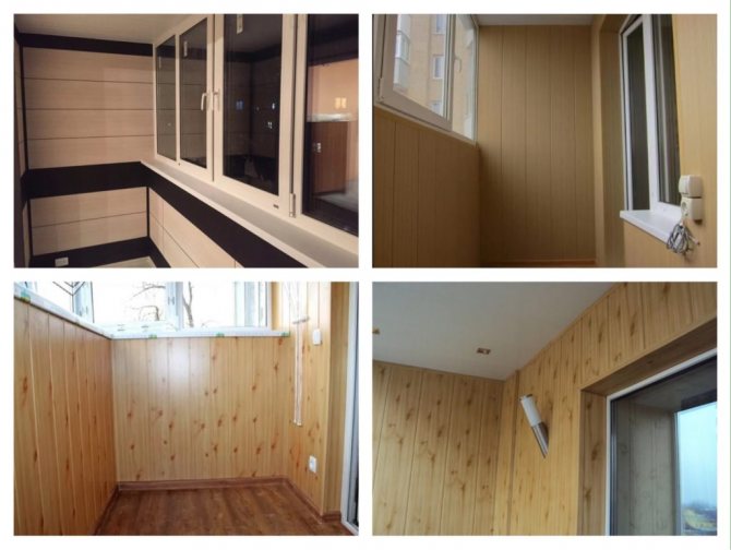 revêtement de la loggia avec des panneaux MDF photo