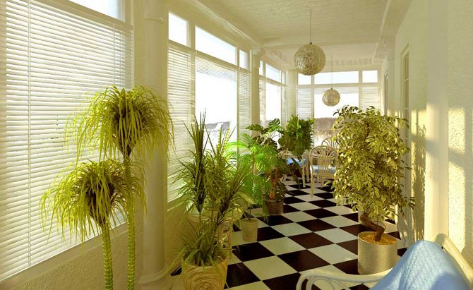 Aménagement d'un jardin d'hiver sur le balcon