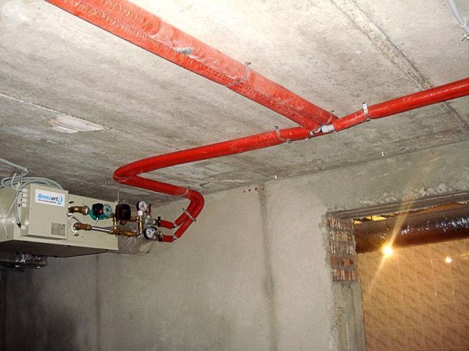 Isıtıcı boru tertibatı ve su besleme havalandırması için ısı eşanjörü ısıtma devresinin çalışma prensibi